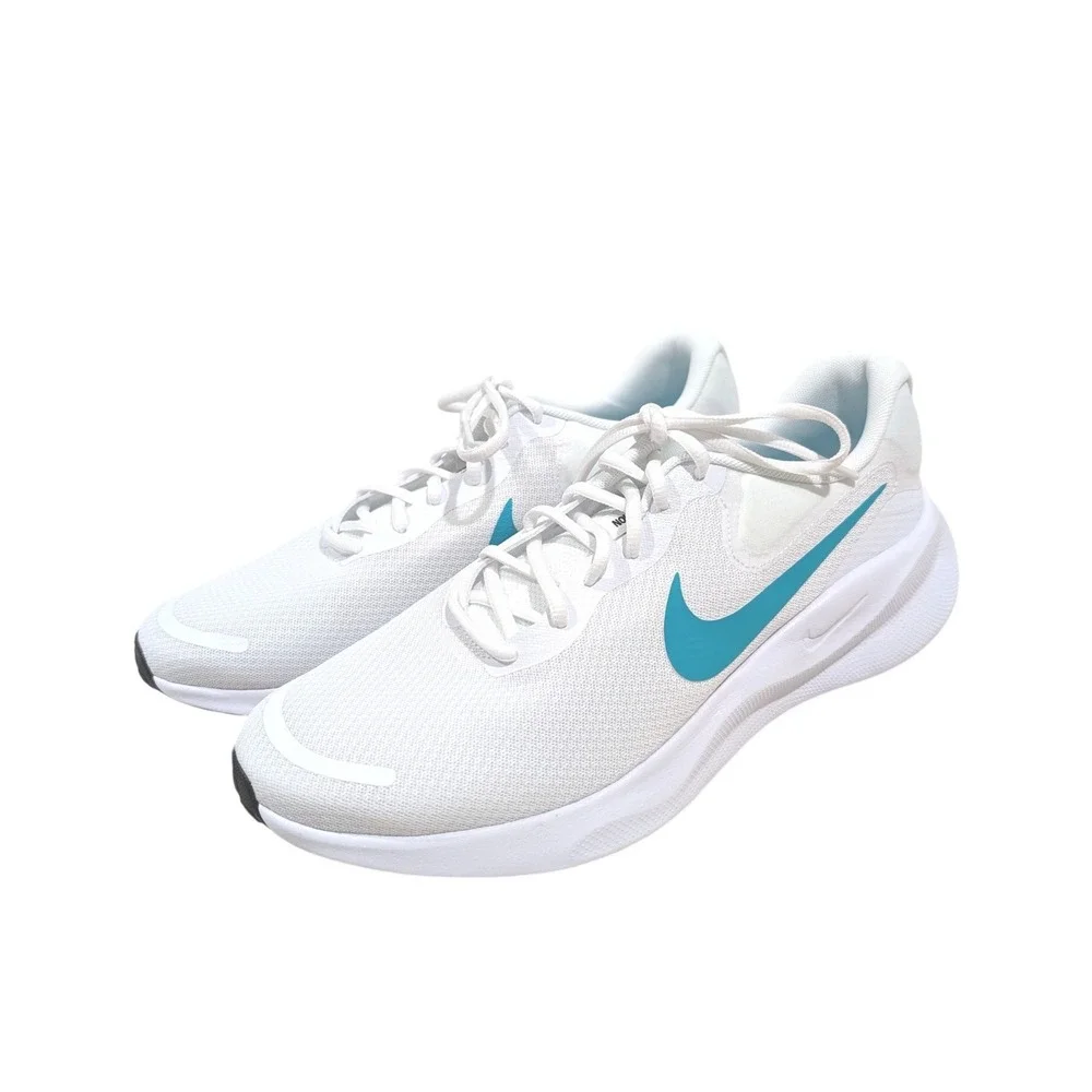 Nike Revolution 7 White Dusty Cactus Running Shoes Mens 11.5 Womens 13 Comfort